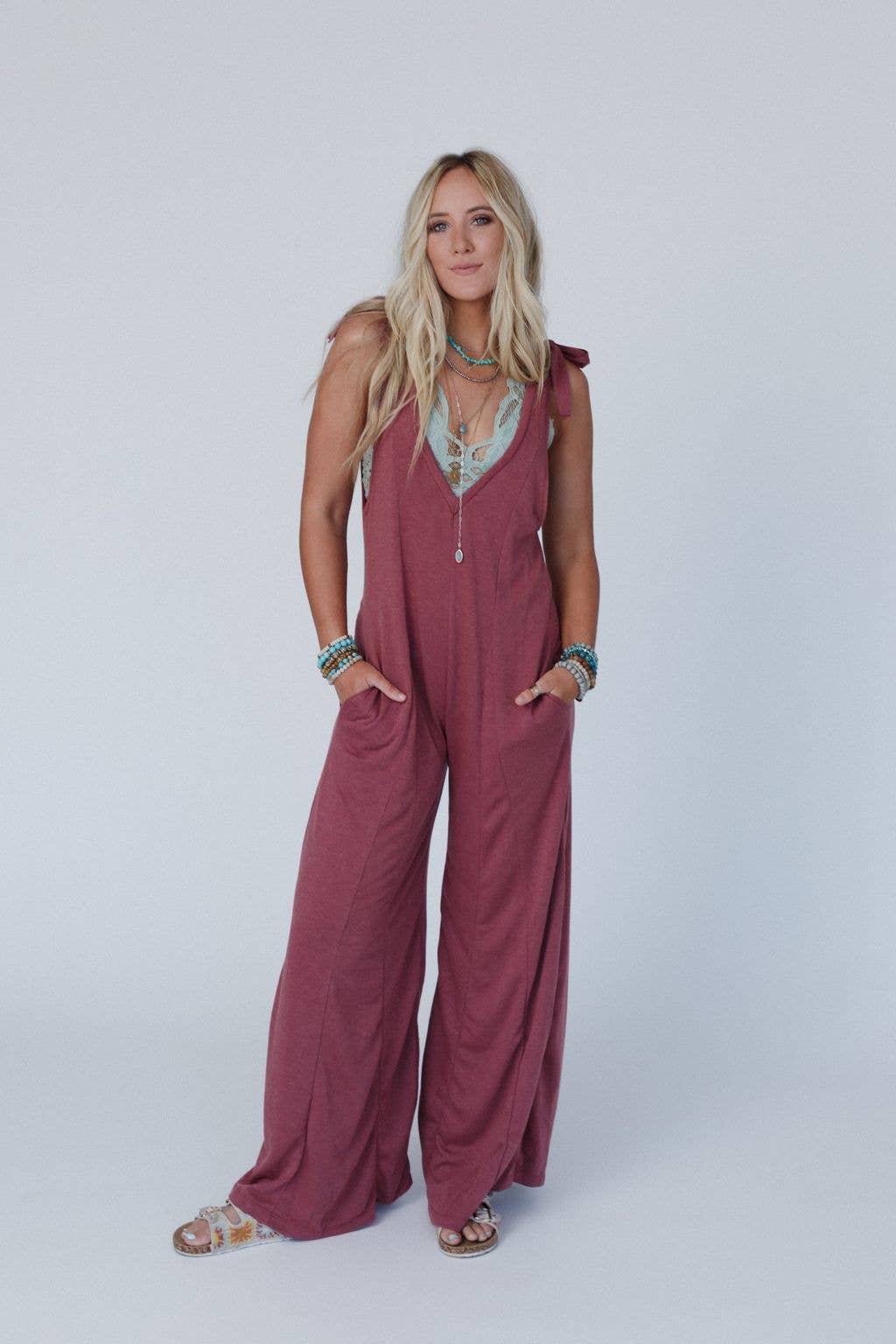 Essential Serene Jumpsuit - Marsala