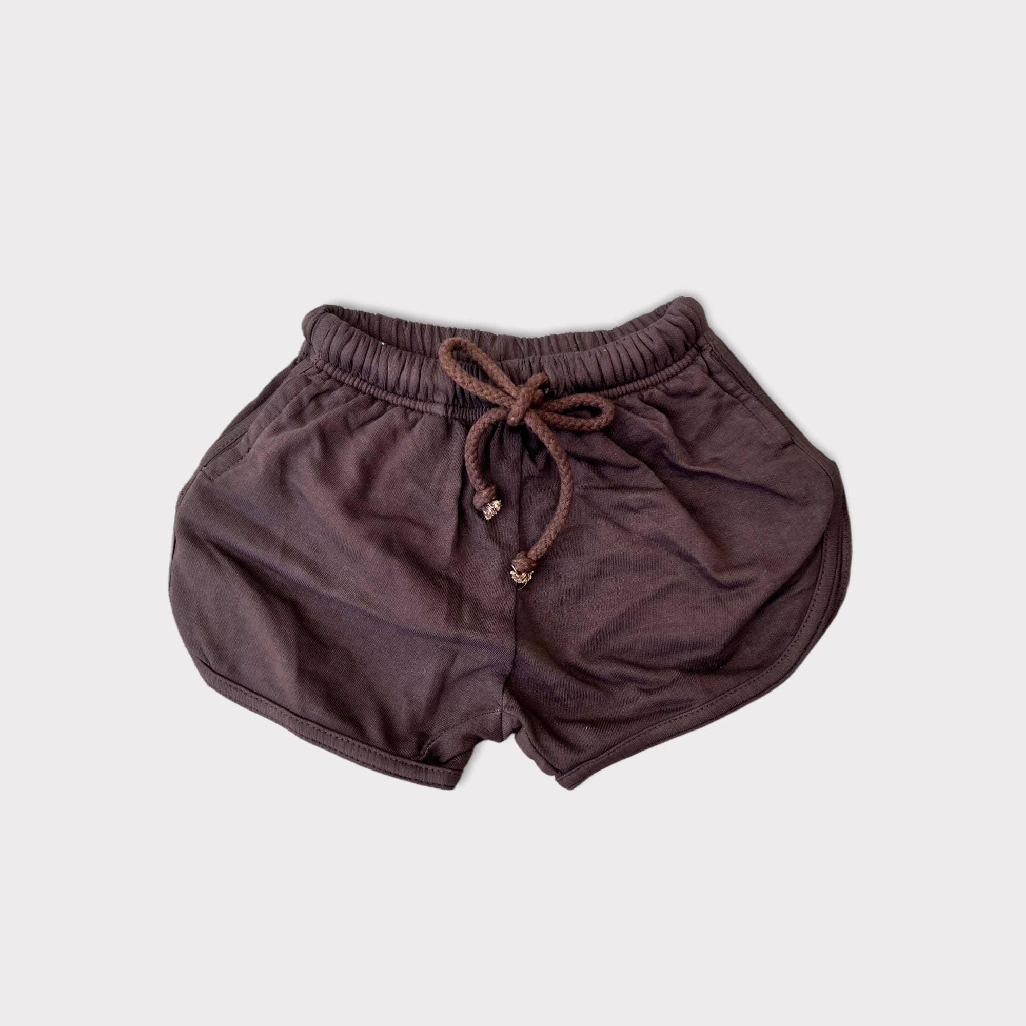 EG Organic Track Shorts - Chocolate Brown