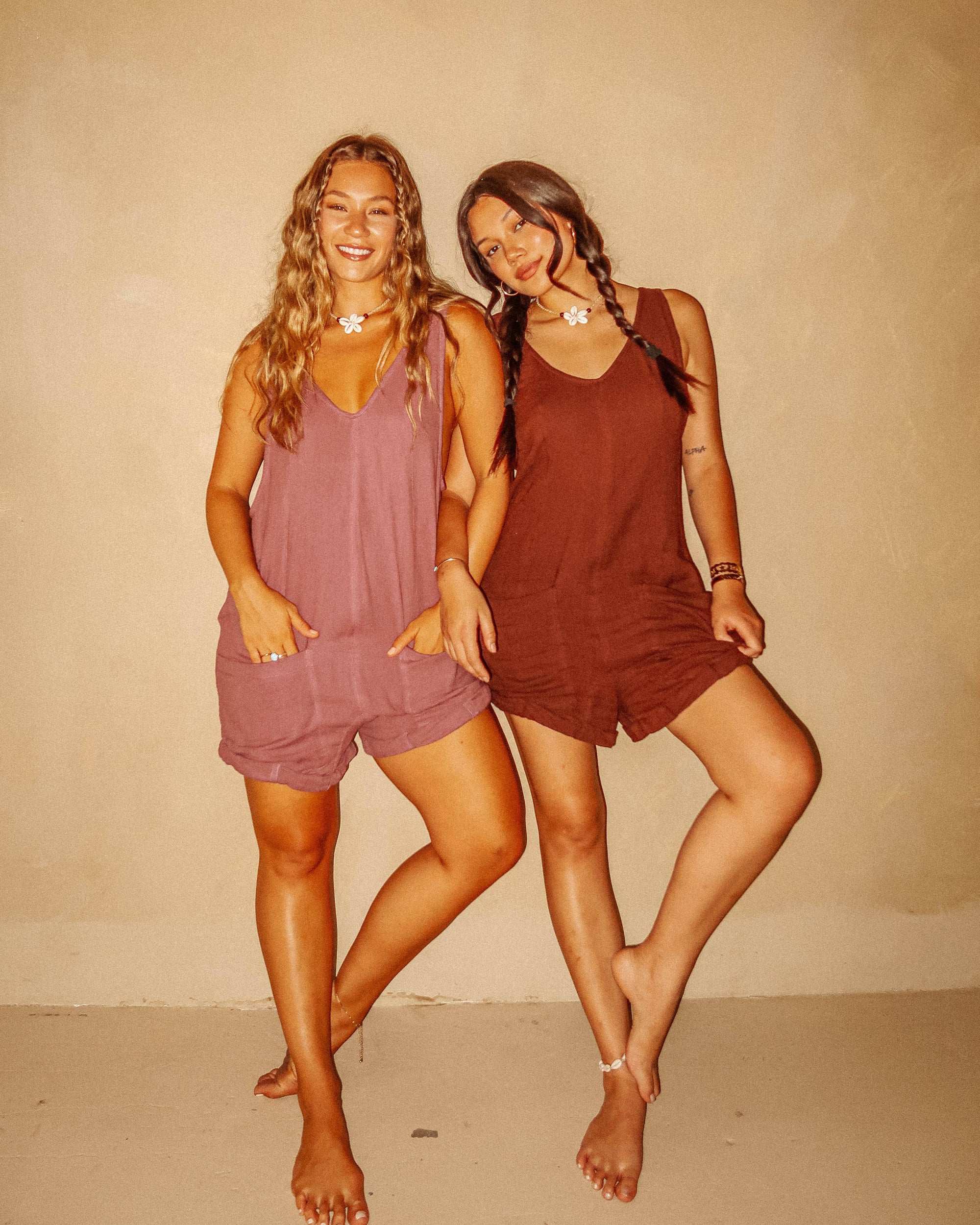 Organic Boho Beachy Free Shortalls, Shorts Jumper Overalls