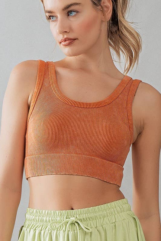 MINERAL WASH CROP RIB TANK TOP