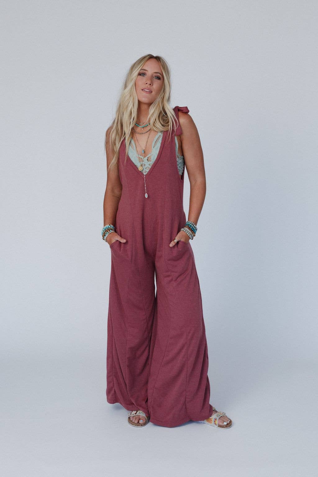 Essential Serene Jumpsuit - Marsala