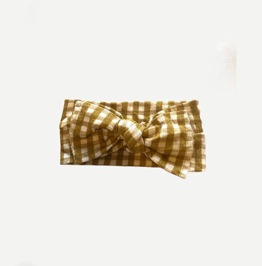 EG Organic Bow Knot - Golden Gingham