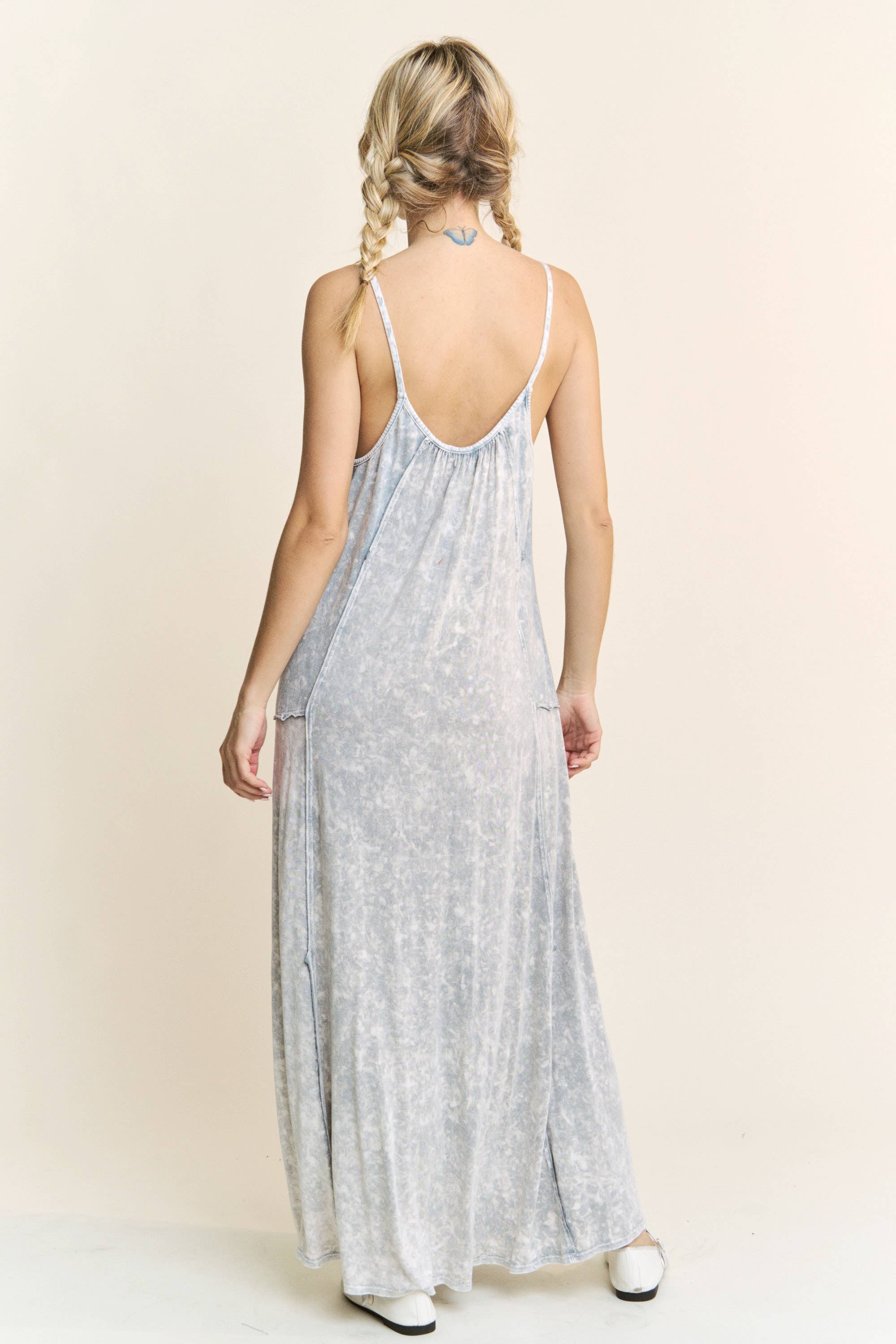 Mineral Wash Maxi Cami Dress