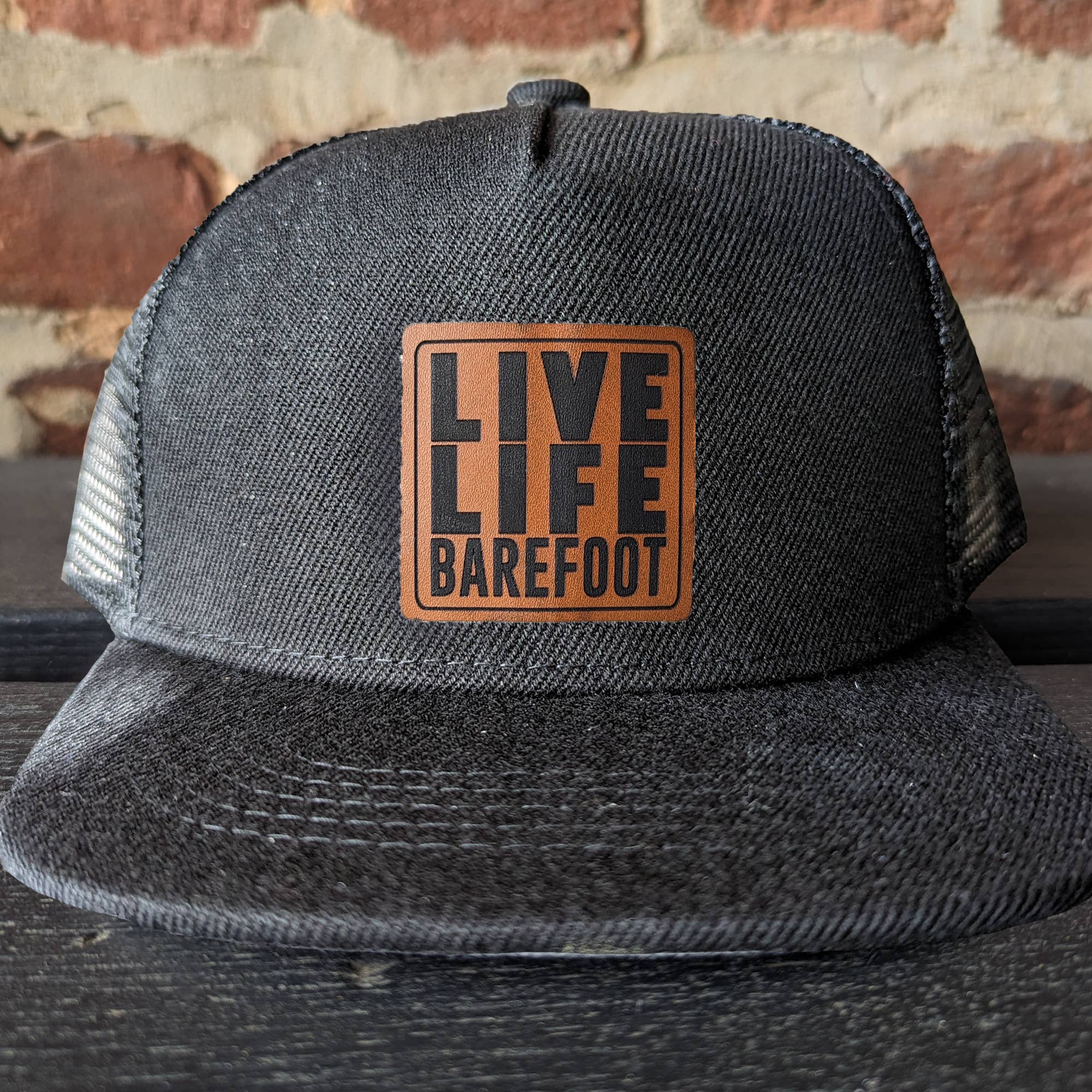 &quot;Live life Barefoot&quot; Trucker Hat for Outdoor Nature Kids