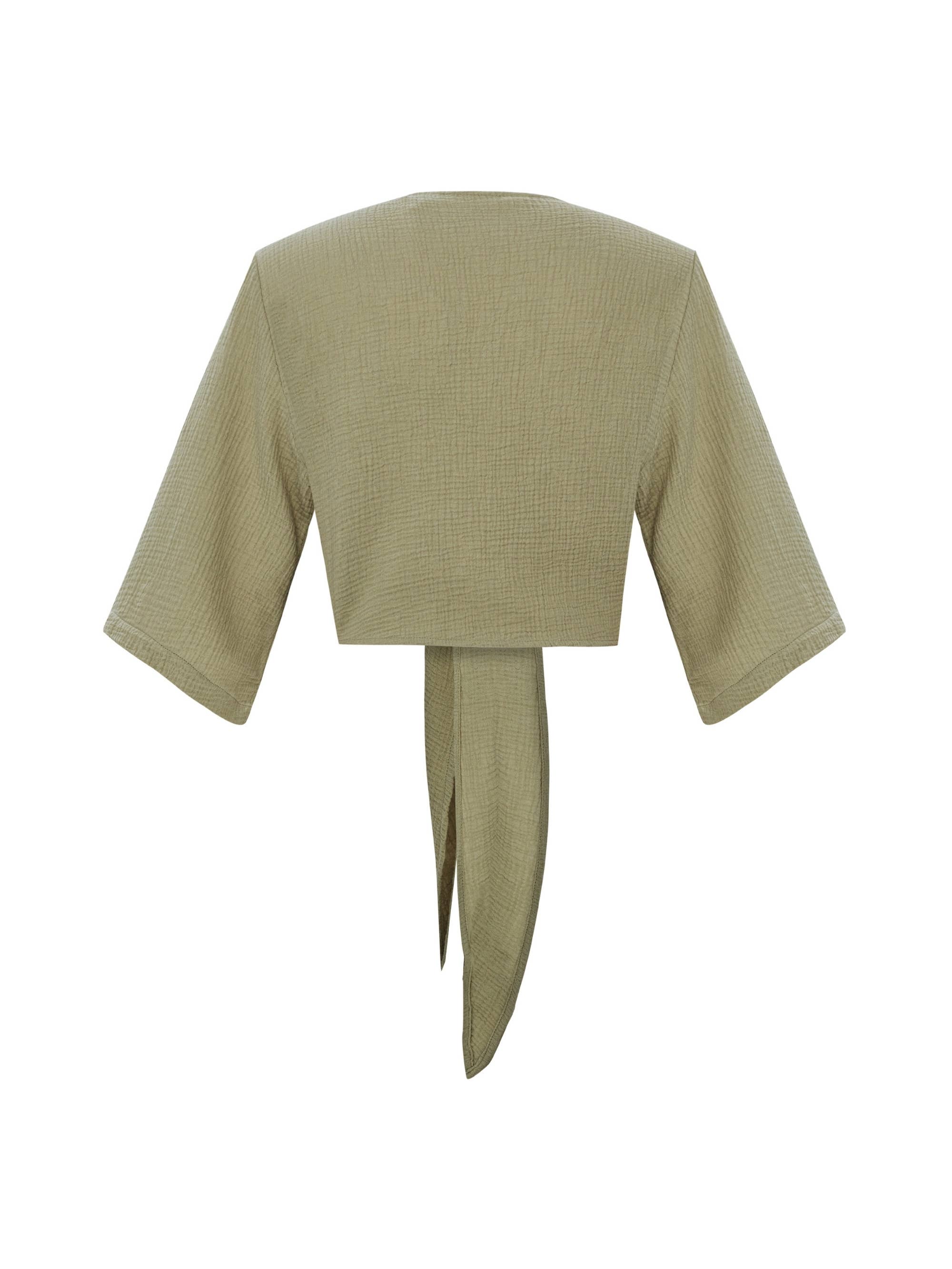 Bali Wrap Top - Khaki Green