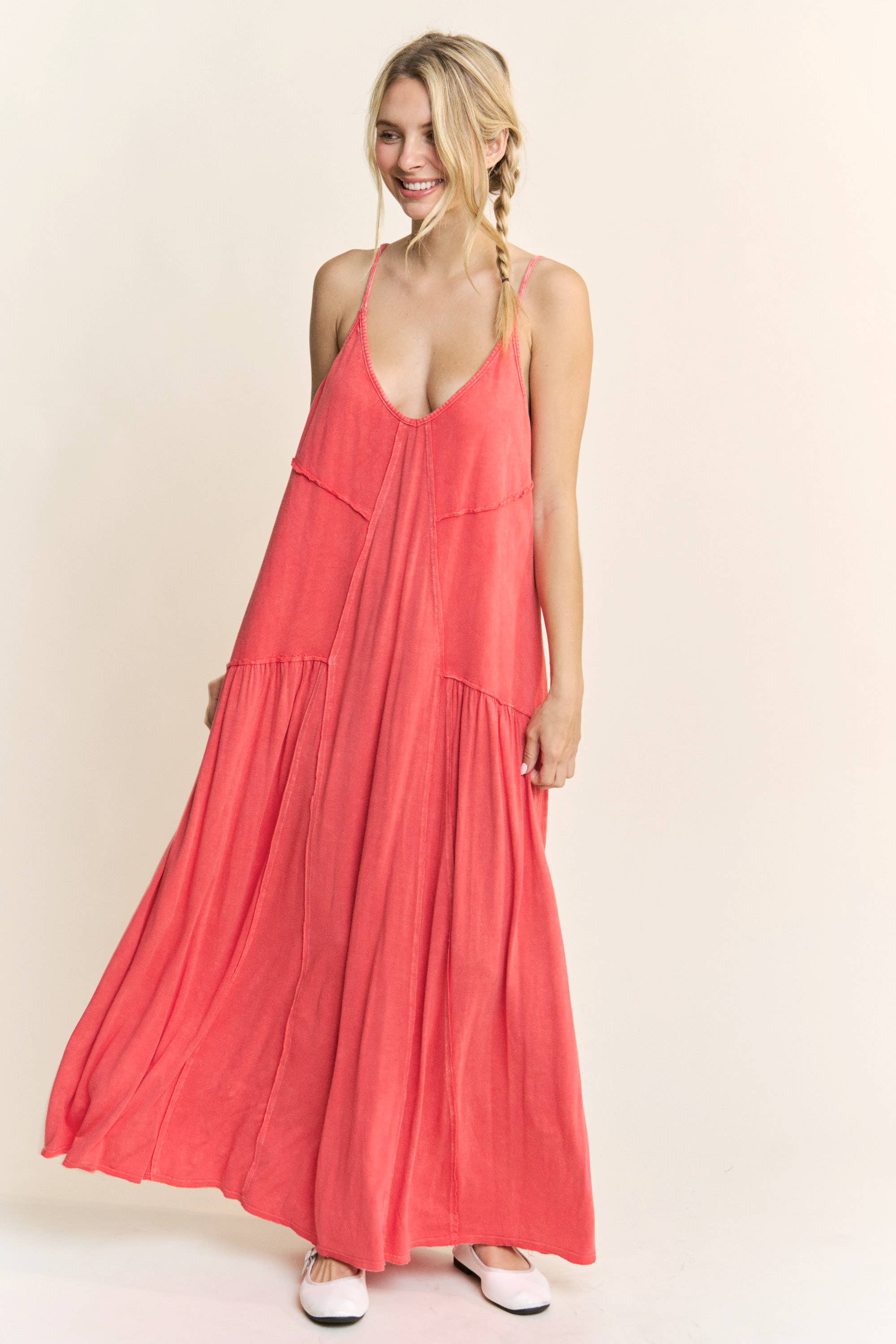 Mineral Wash Maxi Cami Dress