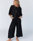 Carolina Comfy Wide Leg Jumpsuit - Charcoal