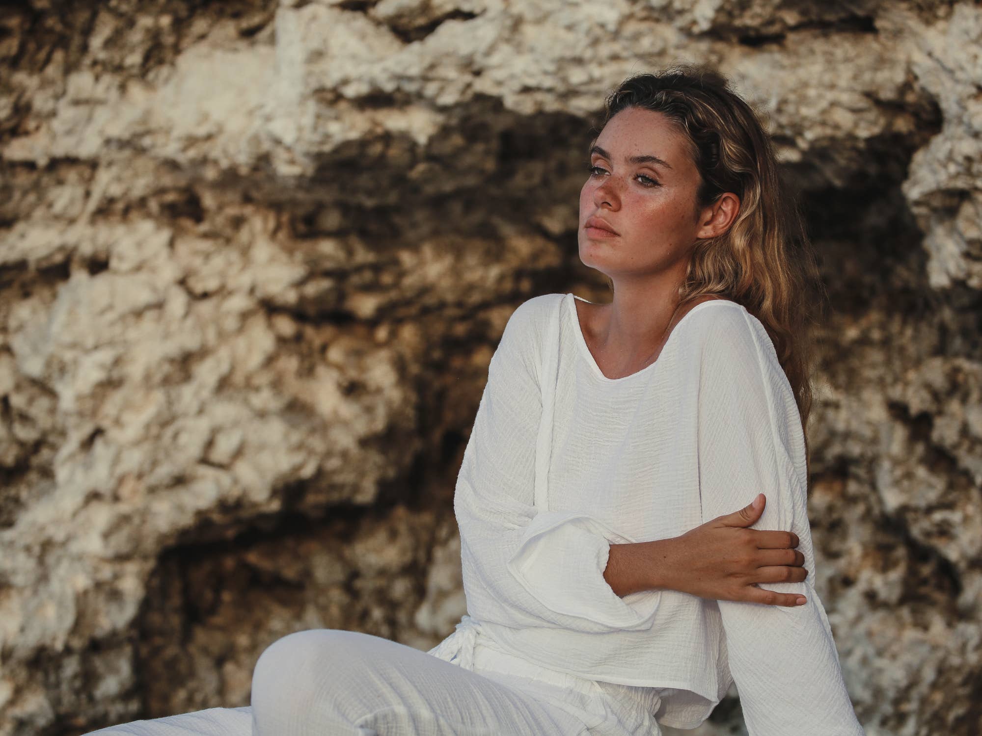 Paloma Paper Bag Pants - White
