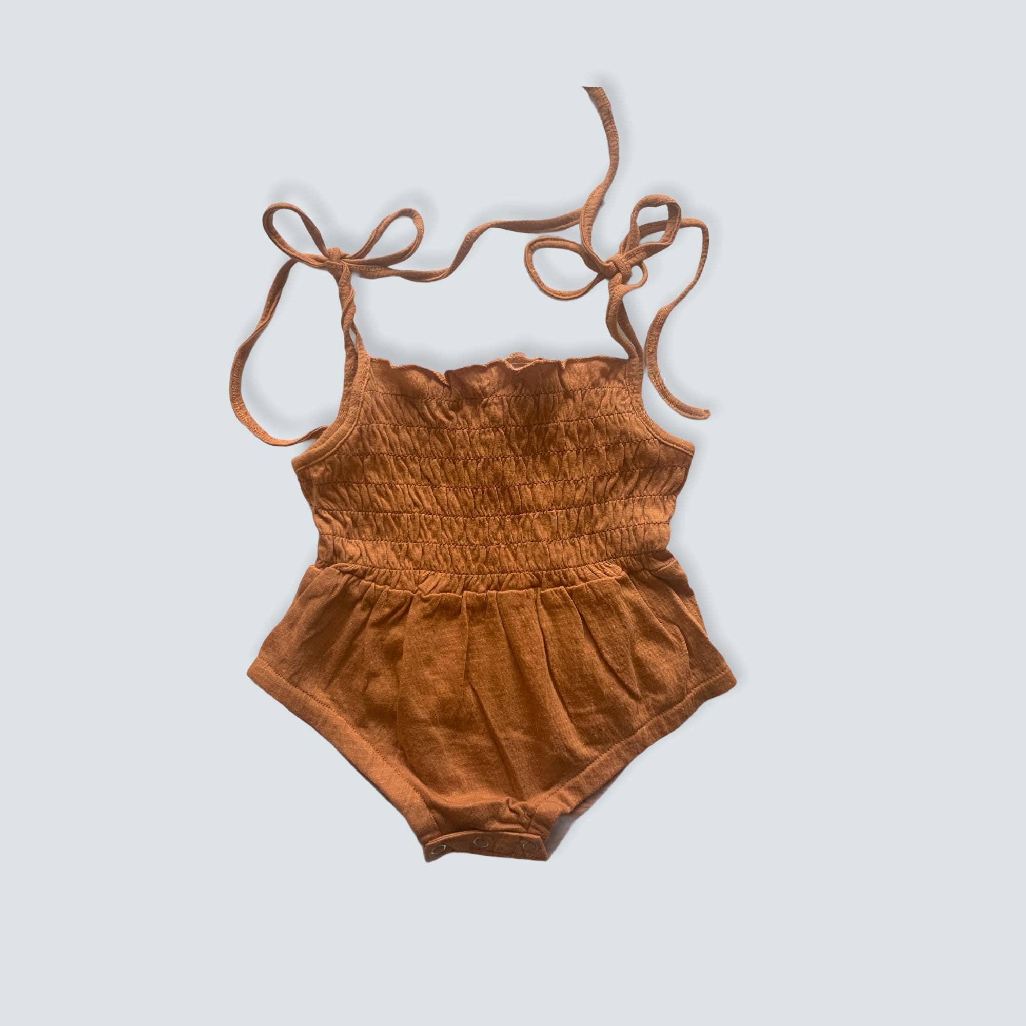 EG Organic Bubble Romper - Rust