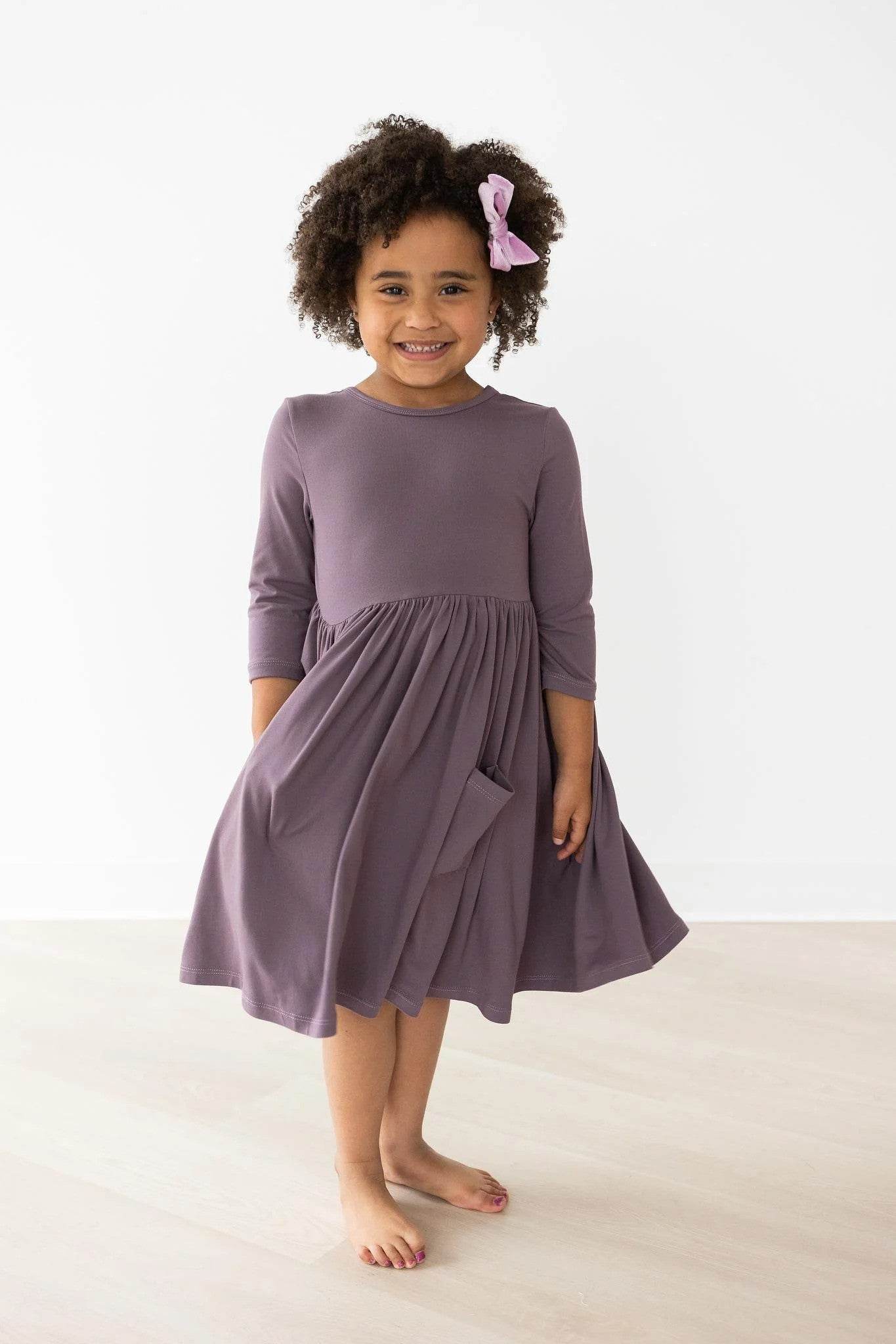 Vintage Violet 3/4 Pocket Twirl Dress - Next Generation Boutique